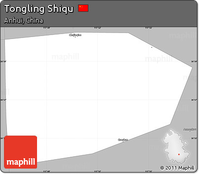 Gray Simple Map of Tongling Shiqu