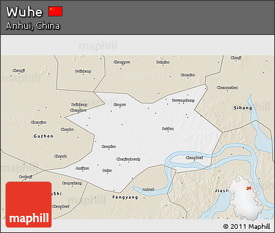 Classic Style 3D Map of Wuhe