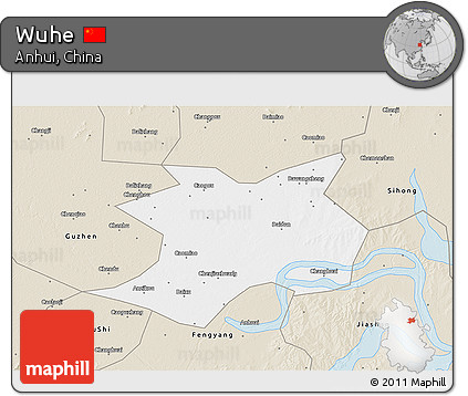 Classic Style 3D Map of Wuhe