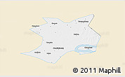 Classic Style 3D Map of Wuhe, single color outside