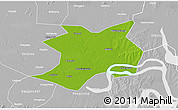 Physical 3D Map of Wuhe, lighten, desaturated