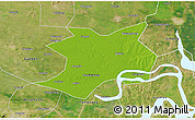 Physical 3D Map of Wuhe, satellite outside