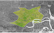 Satellite 3D Map of Wuhe, desaturated
