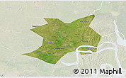 Satellite 3D Map of Wuhe, lighten