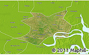 Satellite 3D Map of Wuhe, physical outside