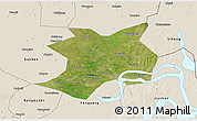 Satellite 3D Map of Wuhe, shaded relief outside