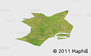 Satellite 3D Map of Wuhe, single color outside