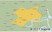 Savanna Style 3D Map of Wuhe