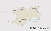 Shaded Relief 3D Map of Wuhe, cropped outside