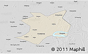 Shaded Relief 3D Map of Wuhe, desaturated