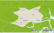 Shaded Relief 3D Map of Wuhe, physical outside