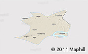 Shaded Relief 3D Map of Wuhe, single color outside