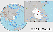 Gray Location Map of Wuhe, highlighted parent region