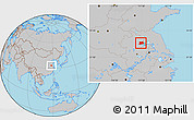 Gray Location Map of Wuhe