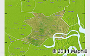 Satellite Map of Wuhe, physical outside