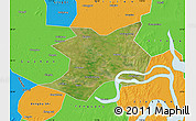 Satellite Map of Wuhe, political outside
