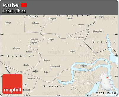 Shaded Relief Map of Wuhe