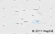Silver Style Map of Wuhe, single color outside