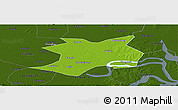 Physical Panoramic Map of Wuhe, darken