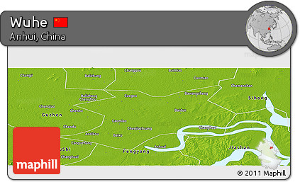 Physical Panoramic Map of Wuhe