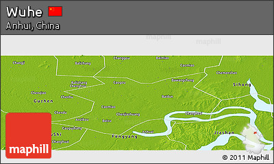 Physical Panoramic Map of Wuhe
