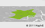 Physical Panoramic Map of Wuhe, lighten, desaturated
