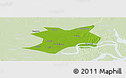 Physical Panoramic Map of Wuhe, lighten