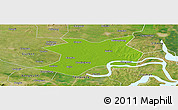 Physical Panoramic Map of Wuhe, satellite outside