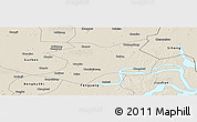 Shaded Relief Panoramic Map of Wuhe