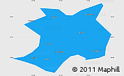 Political Simple Map of Wuhe, single color outside
