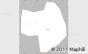 Gray Simple Map of Wuhu, cropped outside