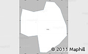 Gray Simple Map of Wuhu, single color outside