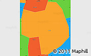 Political Simple Map of Wuhu