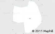 Silver Style Simple Map of Wuhu, single color outside