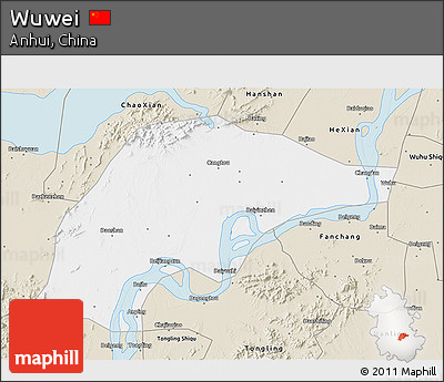 Classic Style 3D Map of Wuwei
