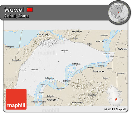 Classic Style 3D Map of Wuwei