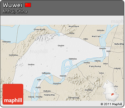 Classic Style 3D Map of Wuwei