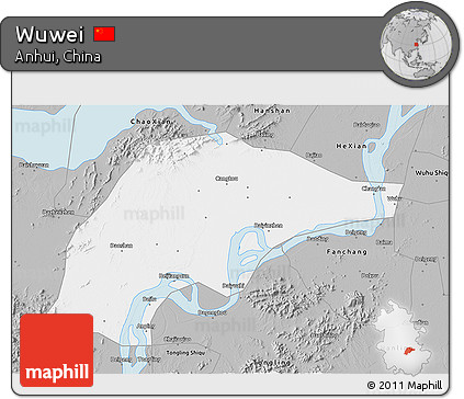 Gray 3D Map of Wuwei