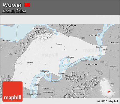 Gray 3D Map of Wuwei