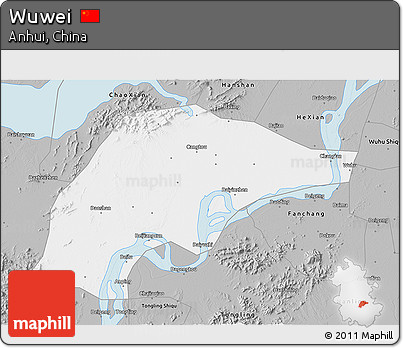 Gray 3D Map of Wuwei