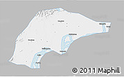 Gray 3D Map of Wuwei, single color outside