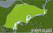 Physical 3D Map of Wuwei, darken