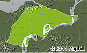 Physical 3D Map of Wuwei, darken, semi-desaturated