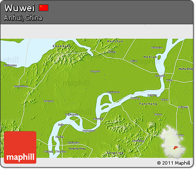 Physical 3D Map of Wuwei
