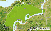 Physical 3D Map of Wuwei, satellite outside