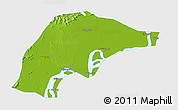 Physical 3D Map of Wuwei, single color outside