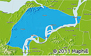 Political 3D Map of Wuwei, physical outside
