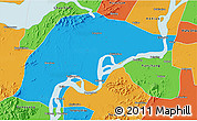 Political 3D Map of Wuwei