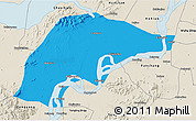 Political 3D Map of Wuwei, shaded relief outside