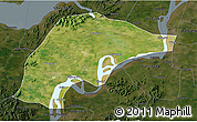 Satellite 3D Map of Wuwei, darken
